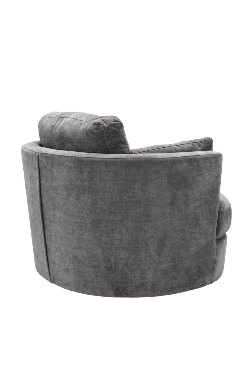 Silla Giratoria de Terciopelo Gris | Eichholtz Clarissa | OROA.es