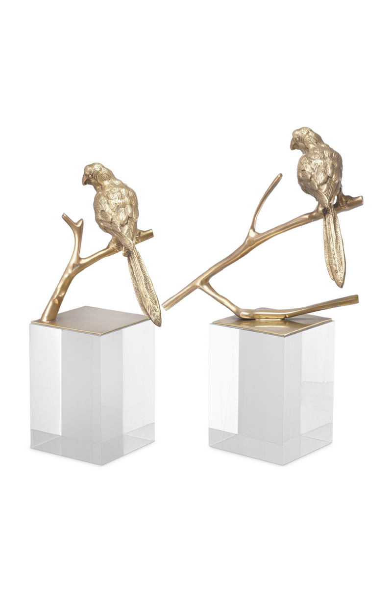 Set de Figuras de Pájaros de Latón Antiguo (2) | Eichholtz Morgana | OROA.es