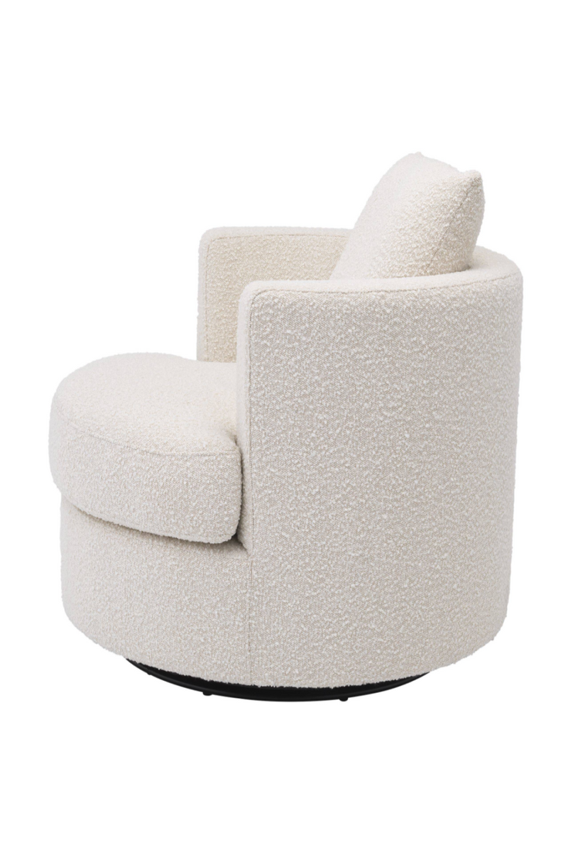 Sillón Giratorio con Tapizado Bouclé Color Crema | Eichholtz Felix | OROA.es