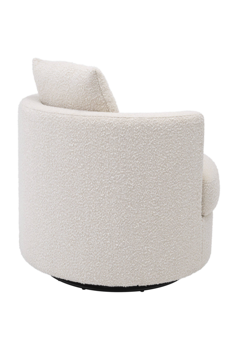 Sillón Giratorio con Tapizado Bouclé Color Crema | Eichholtz Felix | OROA.es