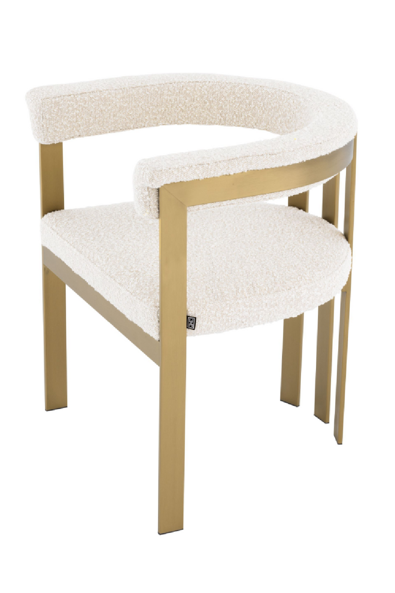 Silla De Comedor Blanca Bouclé| Eichholtz Clubhouse | OROA.es