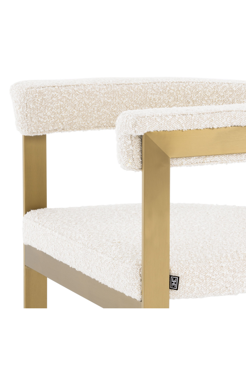 Silla De Comedor Blanca Bouclé| Eichholtz Clubhouse | OROA.es