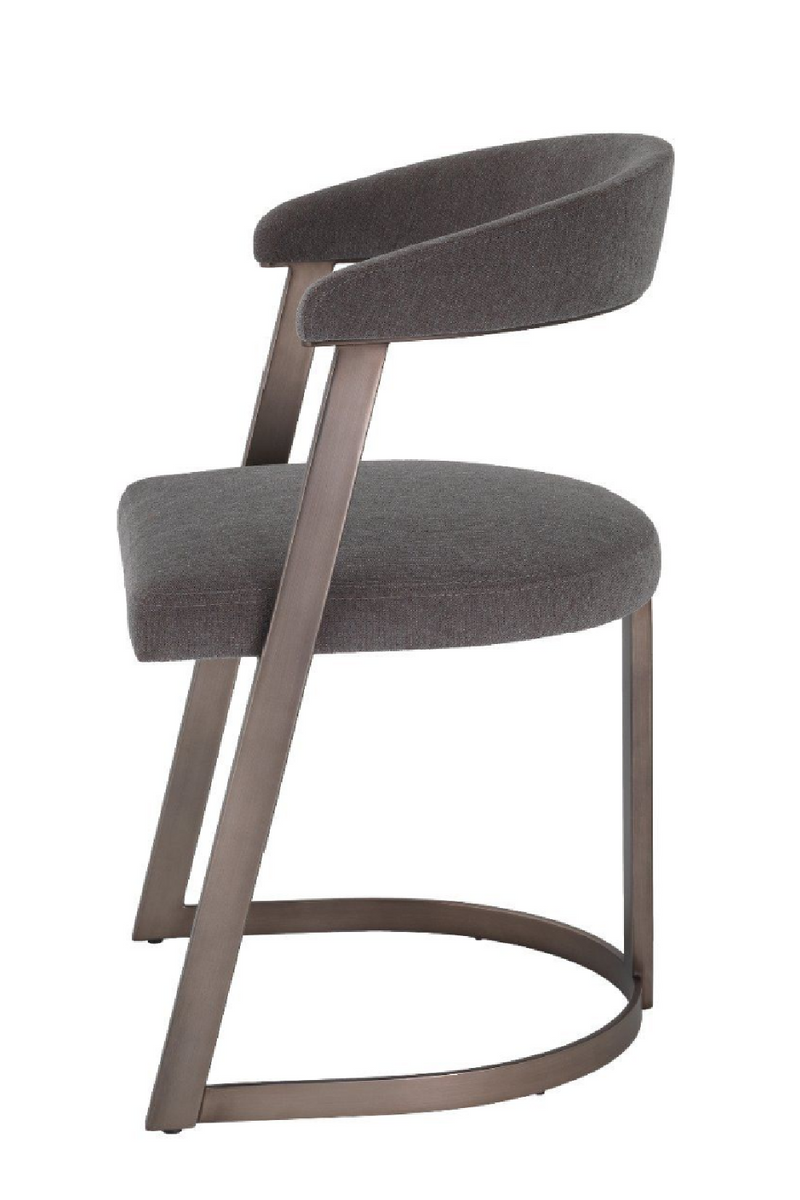 Silla de comedor con respaldo curvo bronce  | Eichholtz Dexter | OROA.es