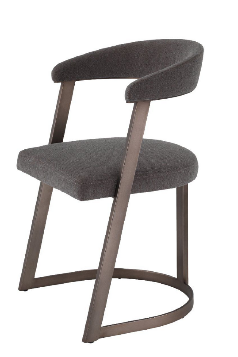 Silla de comedor con respaldo curvo bronce  | Eichholtz Dexter | OROA.es