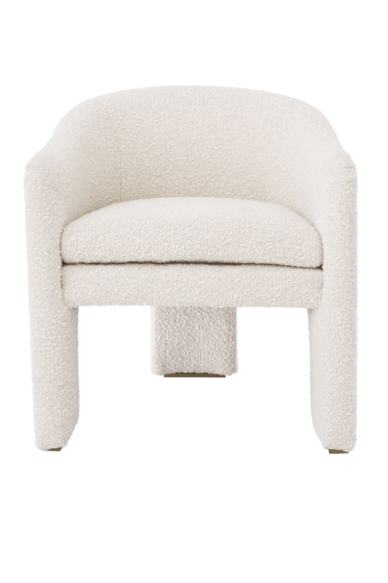 Sillón Blanco Bouclé Crema | Eichholtz Pebbles | OROA.es