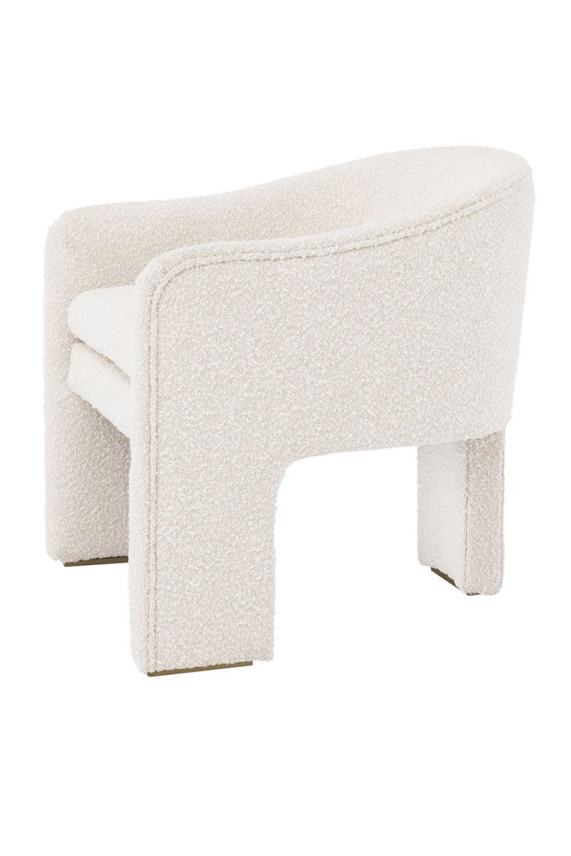 Sillón Blanco Bouclé Crema | Eichholtz Pebbles | OROA.es