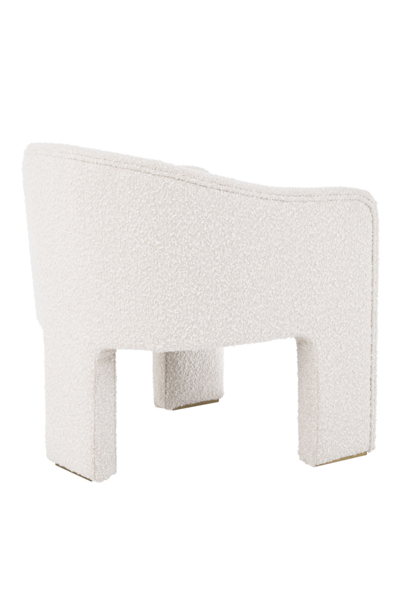 Sillón Blanco Bouclé Crema | Eichholtz Pebbles | OROA.es