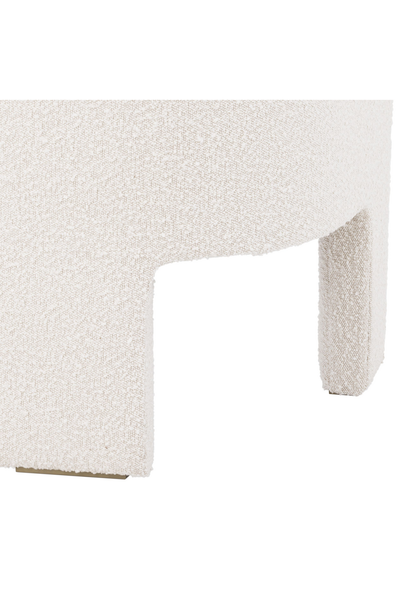 Sillón Blanco Bouclé Crema | Eichholtz Pebbles | OROA.es