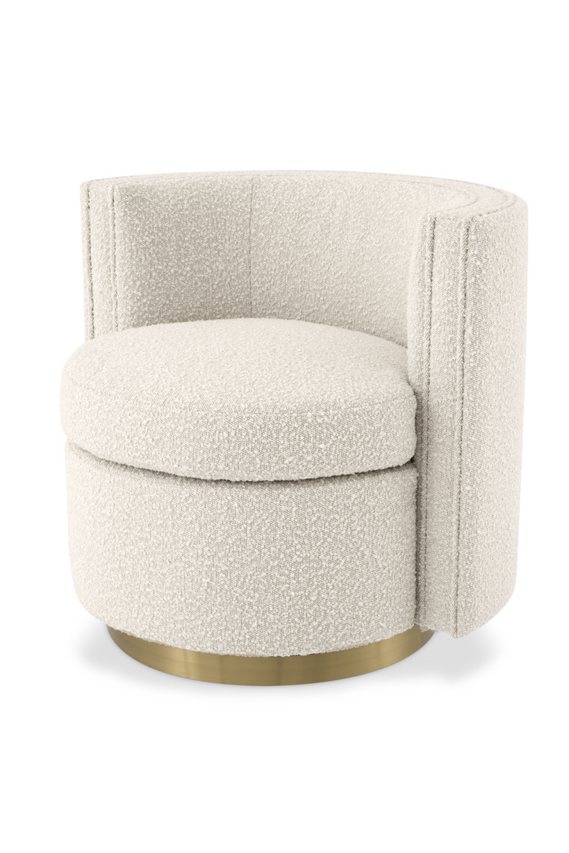 Sillón Giratorio Bouclé Crema | Eichholtz Amanda | OROA.es