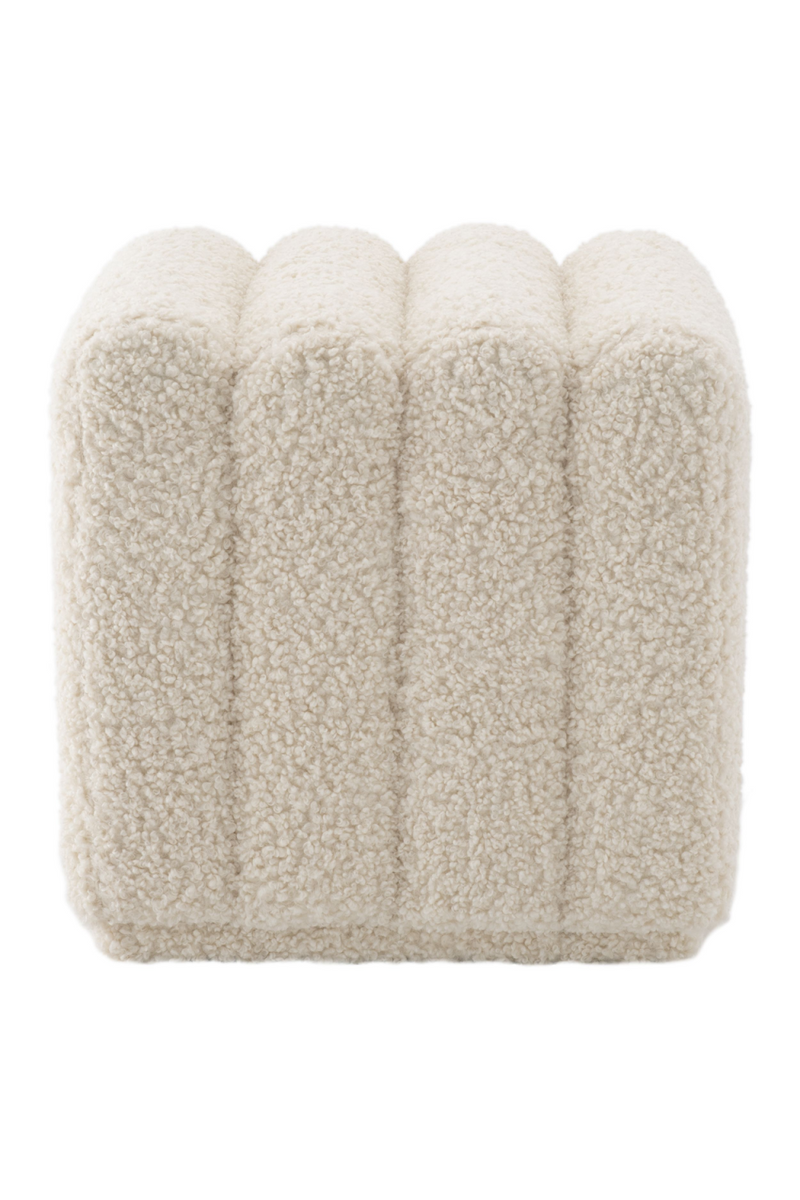 Puff Bouclé Crema | Eichholtz Bente | OROA.es