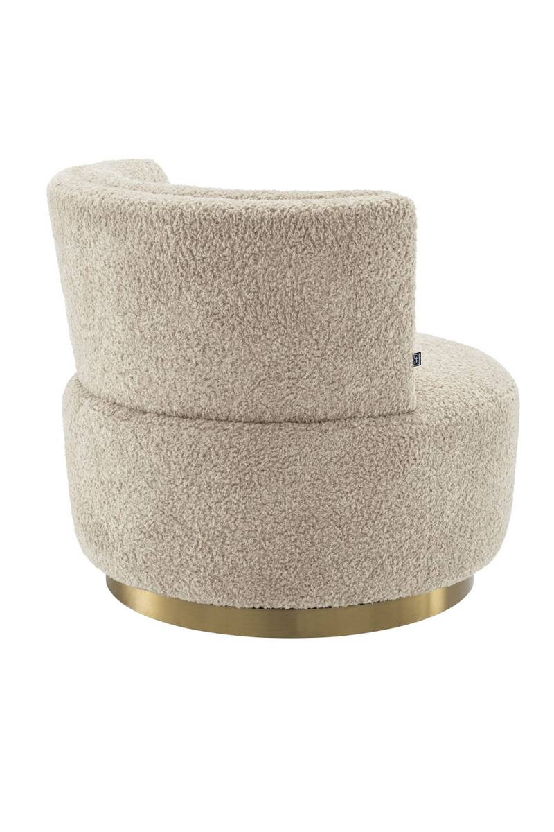 Butaca Giratoria Bouclé Beige | Eichholtz Alonso | OROA.es