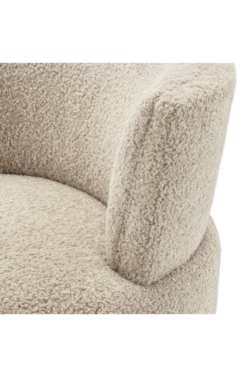 Butaca Giratoria Bouclé Beige | Eichholtz Alonso | OROA.es