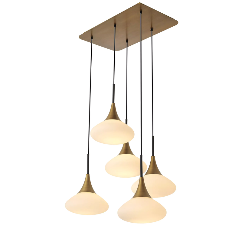 Lámpara de Suspensión en Latón Cepillado | Eichholtz Duco L | Oroa.es
