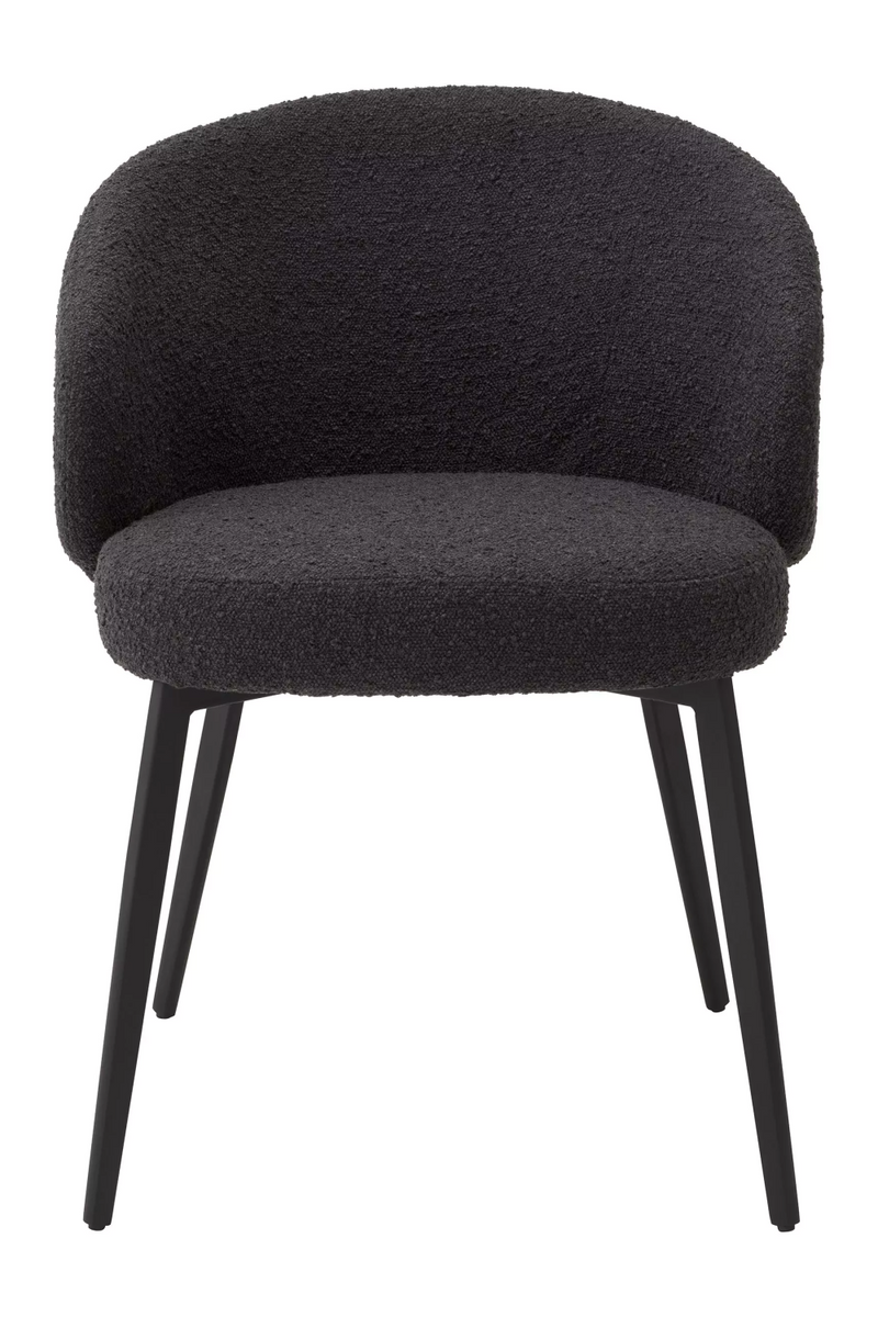 Silla de Comedor con Reposabrazos Bouclé Negro (Set de 2) | Eichholtz Lloyd | OROA.es