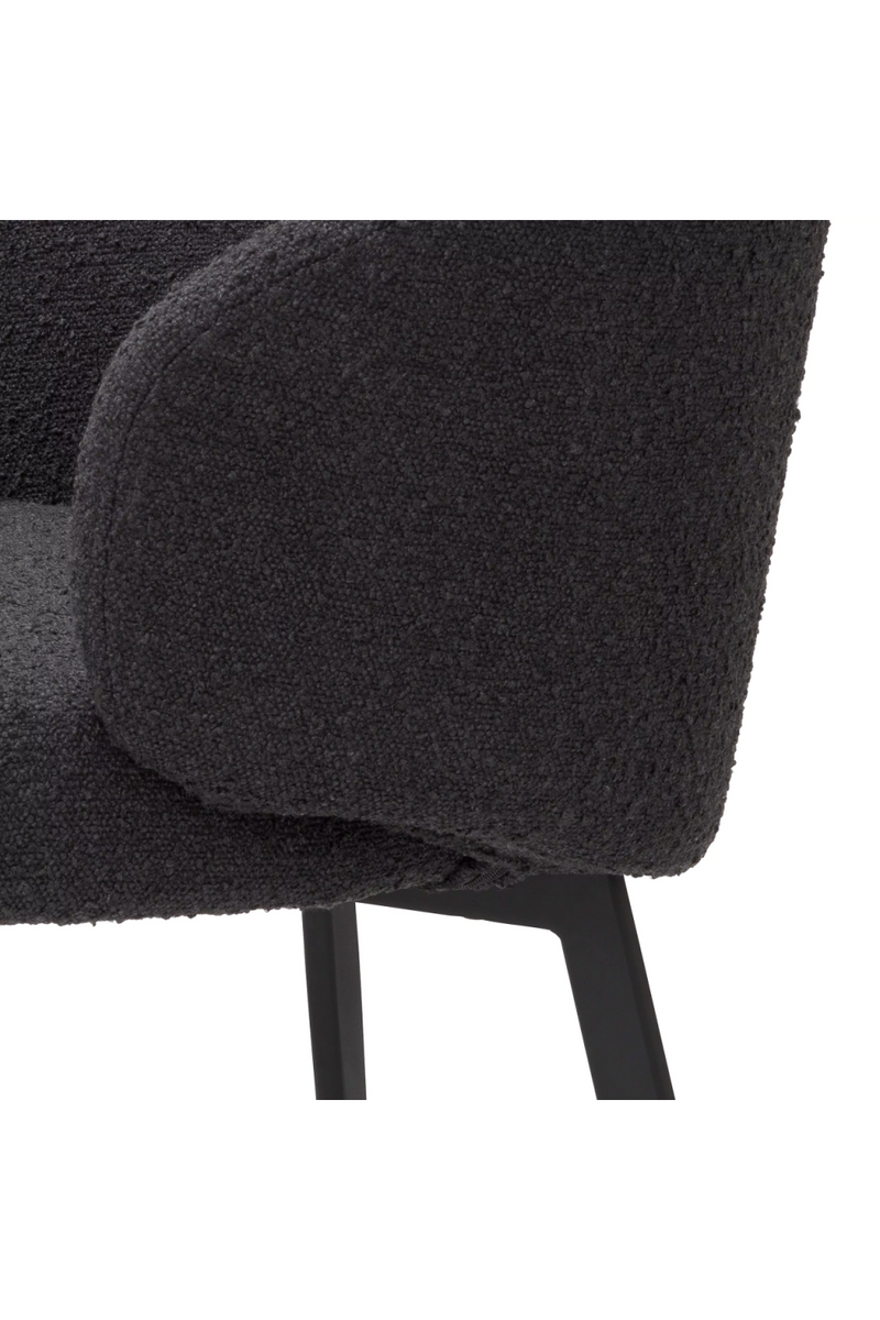 Silla de Comedor con Reposabrazos Bouclé Negro (Set de 2) | Eichholtz Lloyd | OROA.es