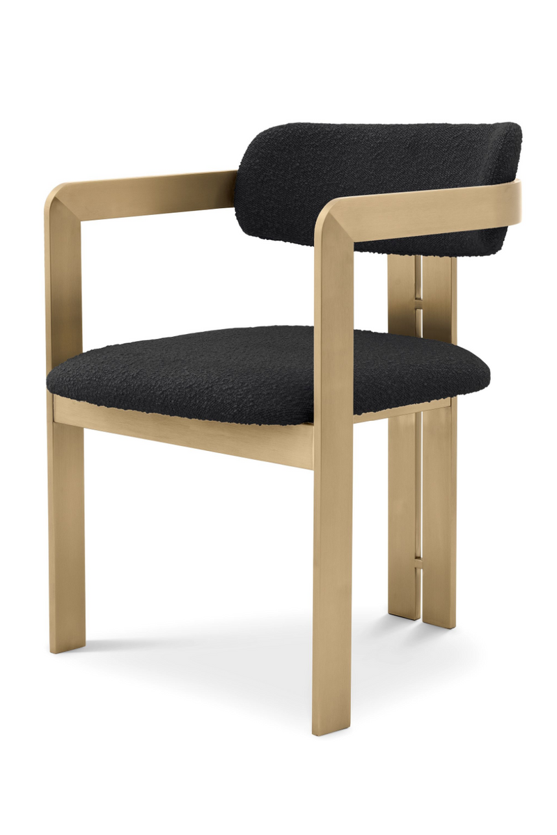 Silla de Comedor Bouclé Negro | Eichholtz Donato | OROA.es