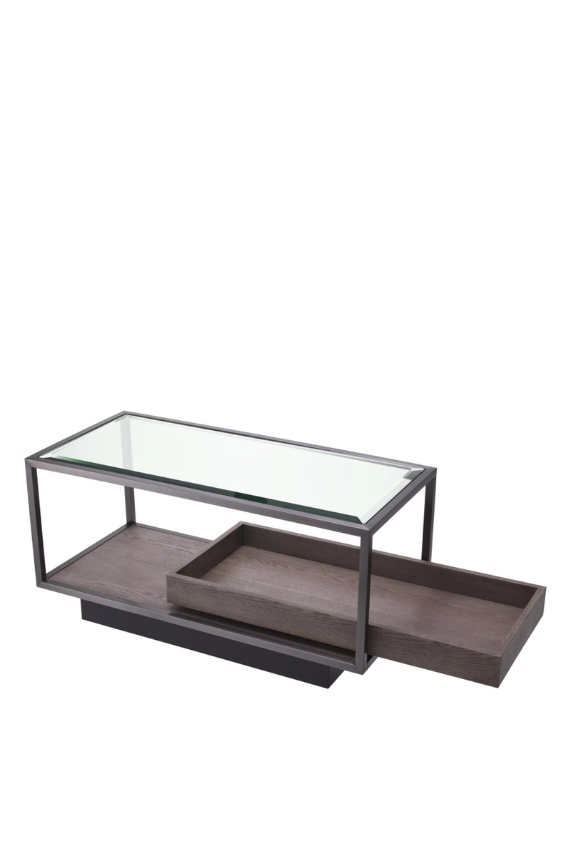 Mesa Auxiliar en Bronce y Vidrio | Eichholtz Roxton | Oroa.es