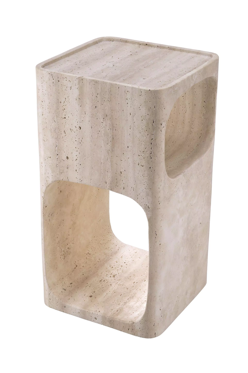 Table d'appoint en travertin | Eichholtz Adler | Oroa.es