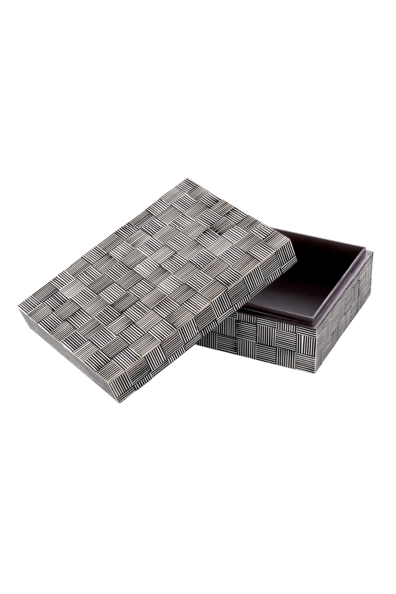 Caja Decorativa de Madera Blanca y Negra | Eichholtz Orson S | Oroa.es