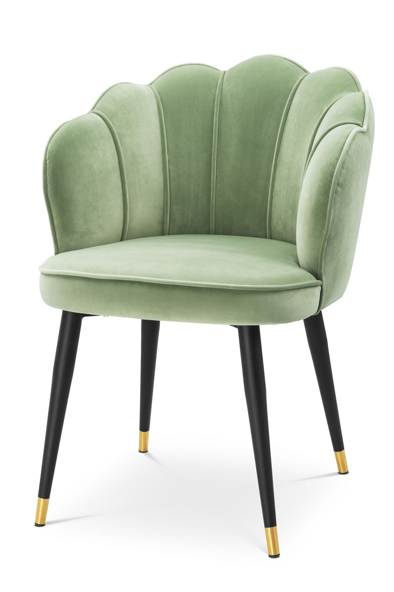 Silla de terciopelo Verde | Eichholtz Bristol | OROA.es