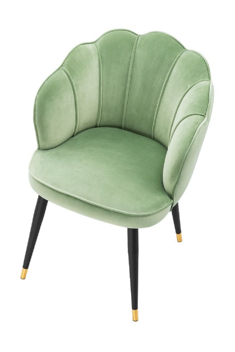 Silla de terciopelo Verde | Eichholtz Bristol | OROA.es