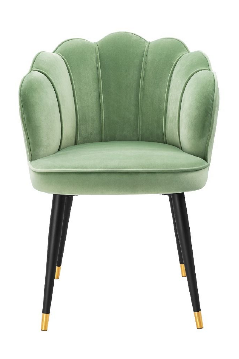 Silla de terciopelo Verde | Eichholtz Bristol | OROA.es