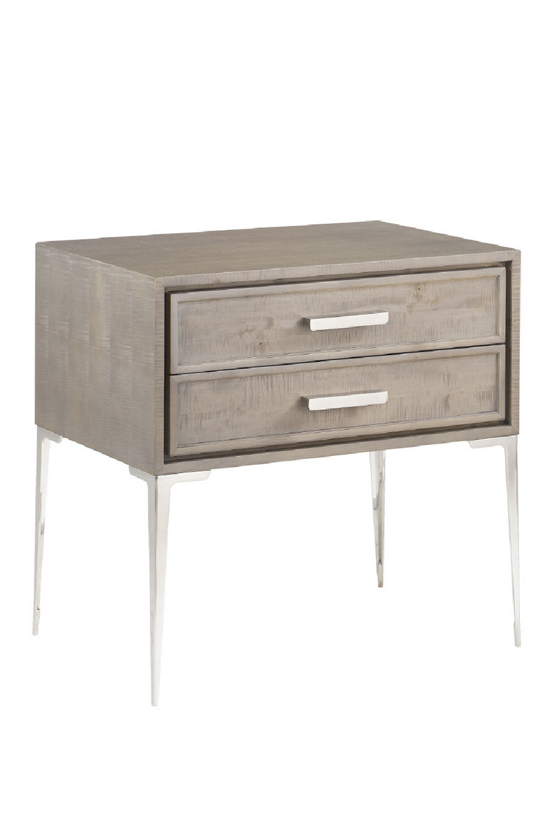 Wooden Double Drawer Nightstand | Andrew Martin Chloe | OROA.com