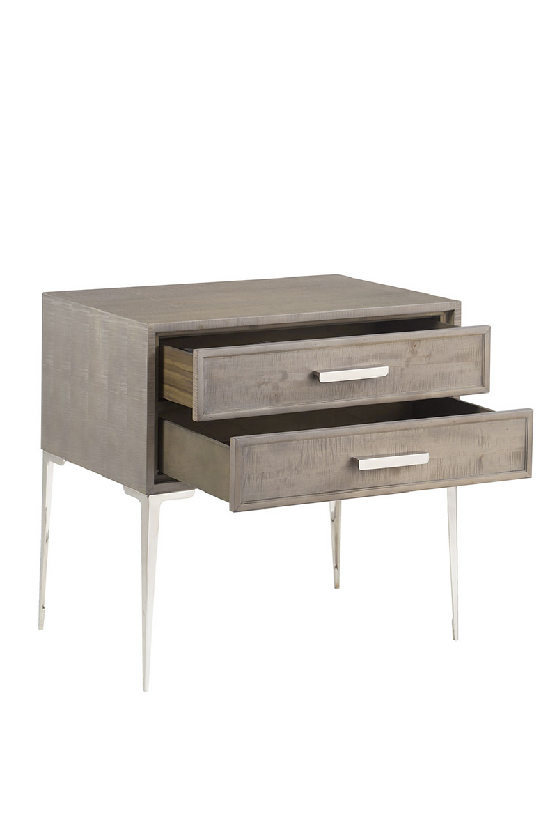 Wooden Double Drawer Nightstand | Andrew Martin Chloe | OROA.com