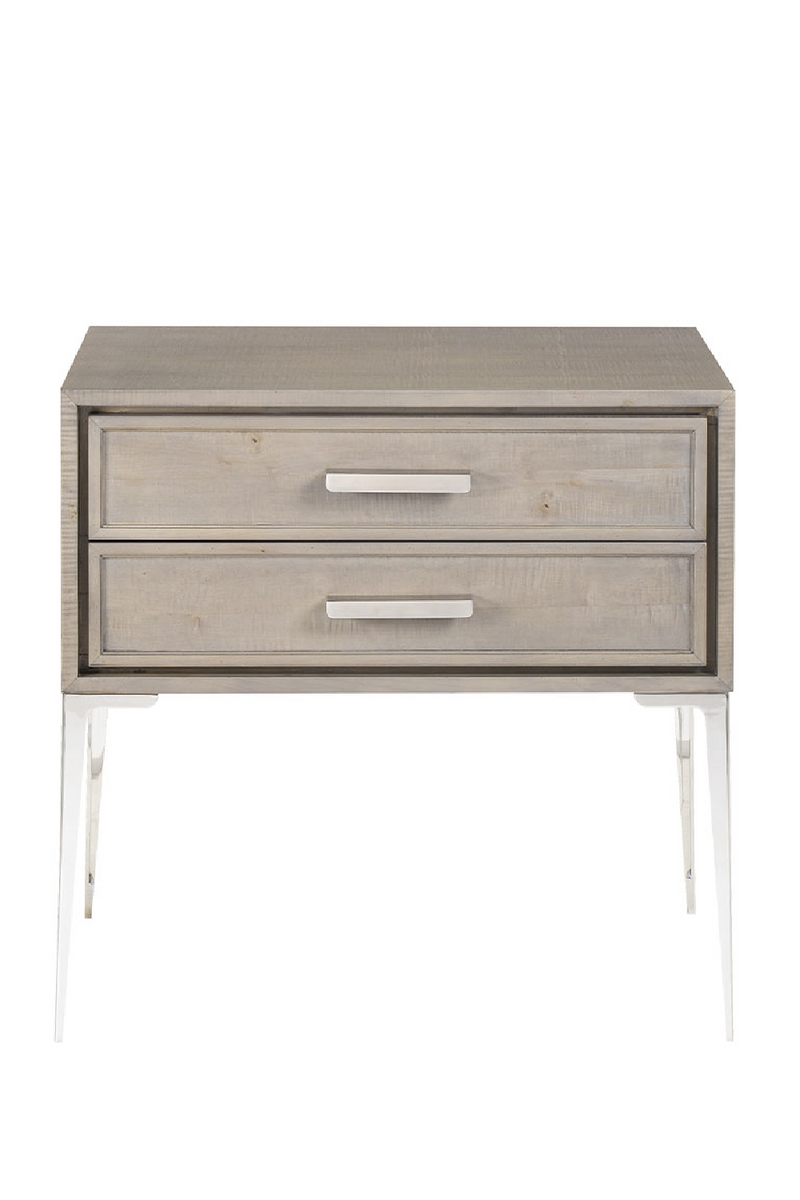 Wooden Double Drawer Nightstand | Andrew Martin Chloe | OROA.com