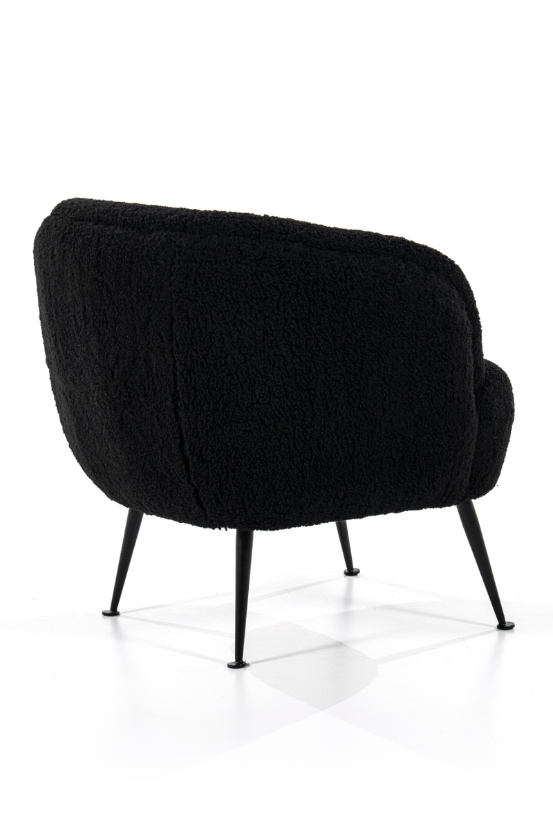 Sillón de Tejido Borreguito Vegano Negro | OROA Home Babe | Oroa.es