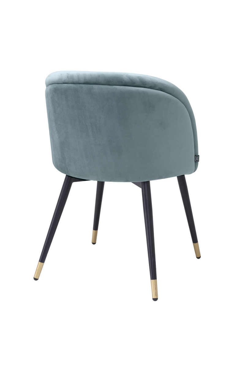 Silla de Comedor de Terciopelo Azul (Juego de 2) | Eichholtz Chloé | OROA.es