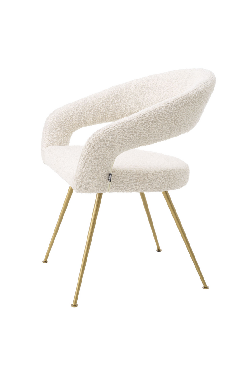 Silla de Comedor Bouclé Crema | Eichholtz Bravo | Oroa.es