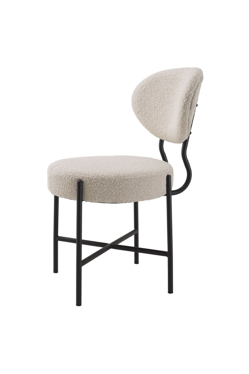 Silla de Comedor Bouclé Crema (juego de 2) | Eichholtz Vicq | OROA.es