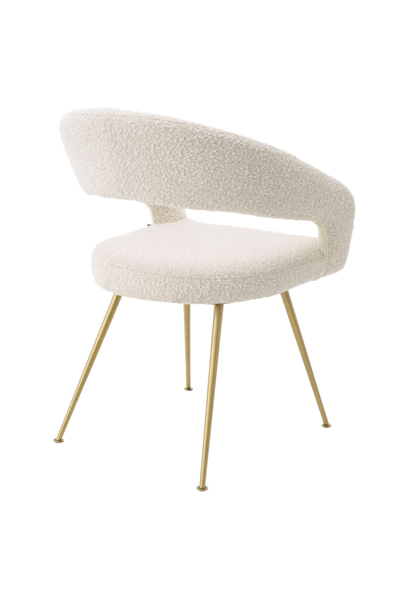 Silla de Comedor Bouclé Crema | Eichholtz Bravo | Oroa.es