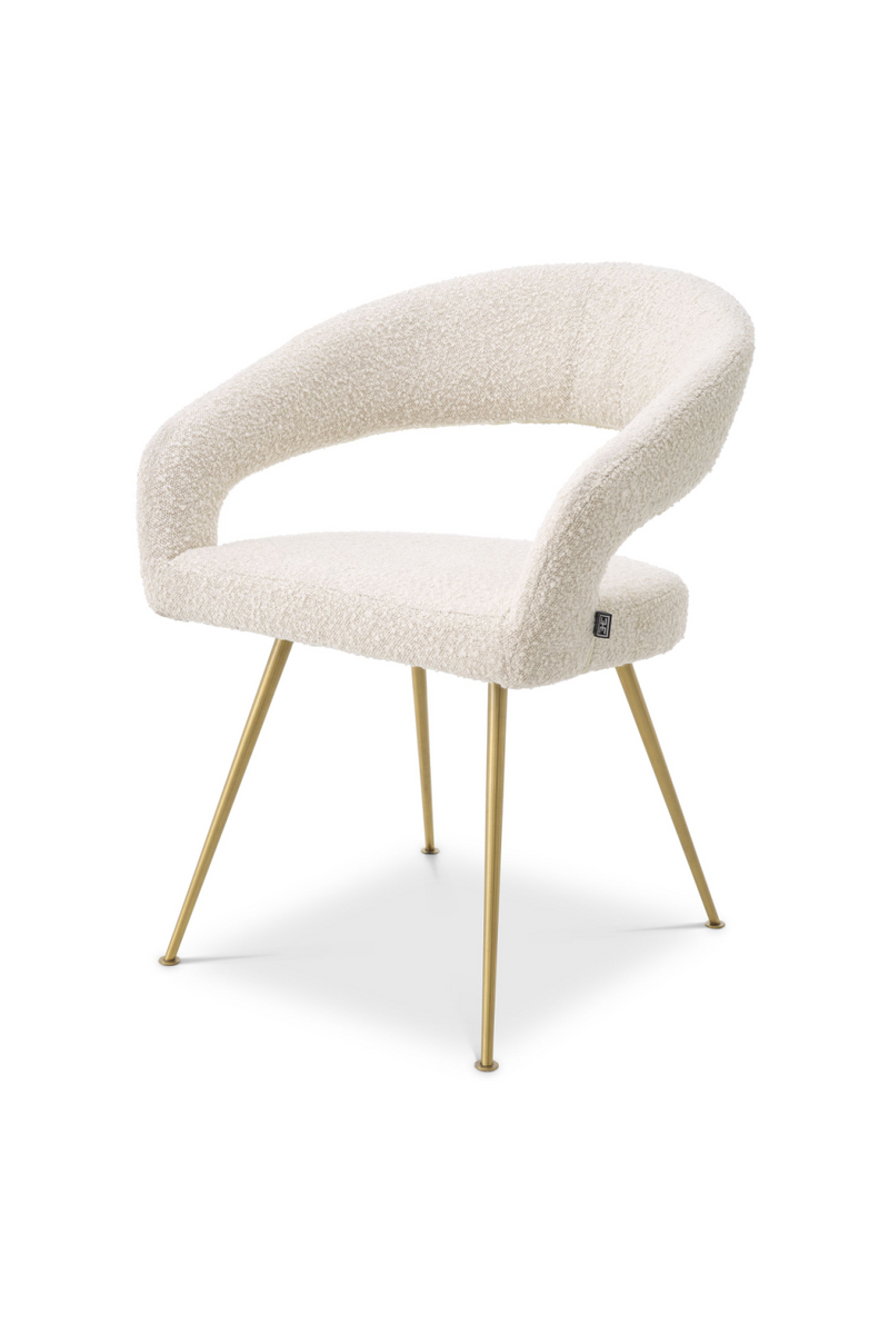 Silla de Comedor Bouclé Crema | Eichholtz Bravo | Oroa.es