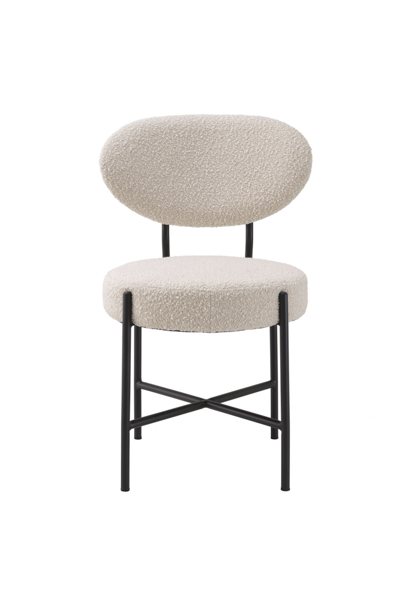 Silla de Comedor Bouclé Crema (juego de 2) | Eichholtz Vicq | OROA.es