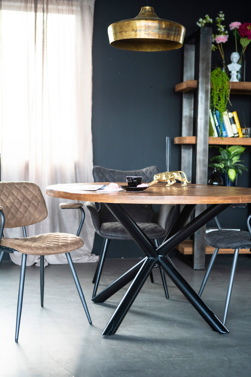 Mesa de Comedor Redonda de Madera (L) | OROA Home Mango | Oroa.es