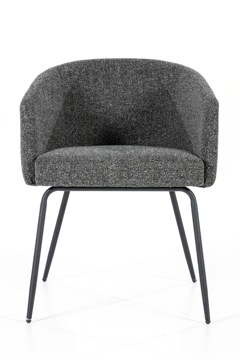 Silla con Respaldo Curvo Tapizada Gris | OROA Home Astrid | Oroa.es