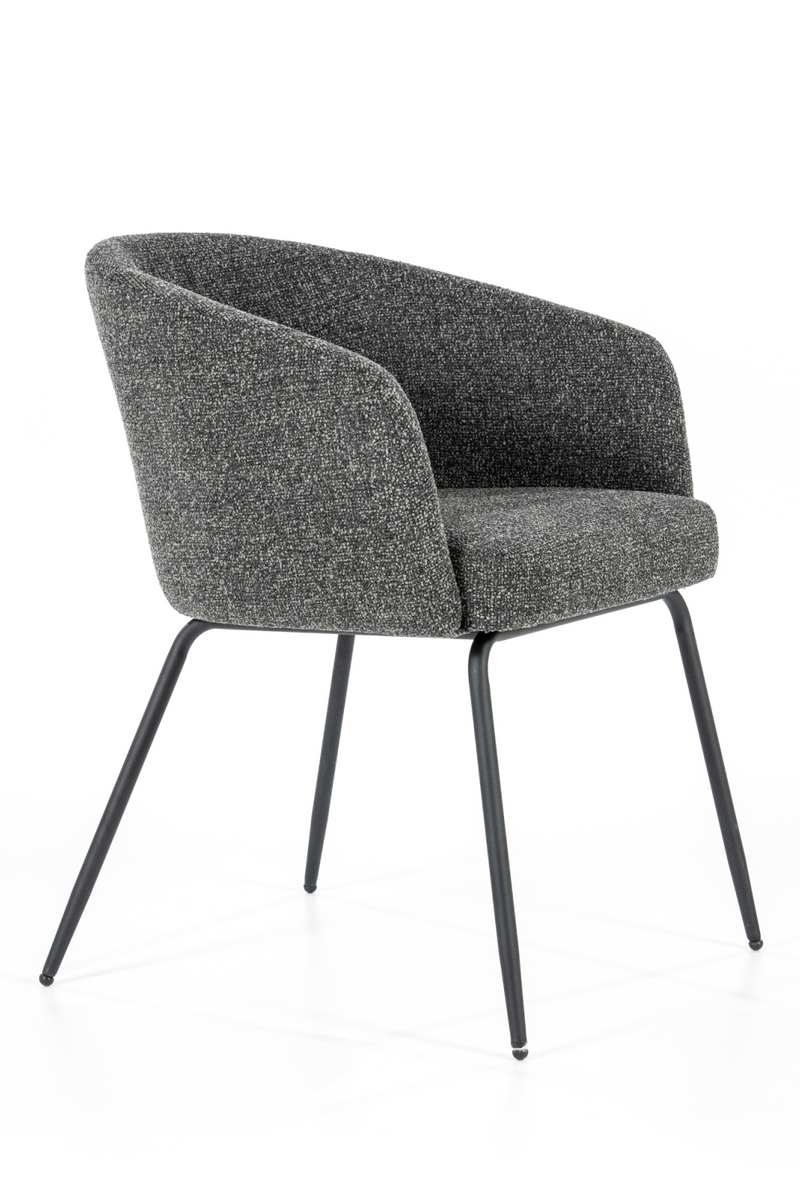 Silla con Respaldo Curvo Tapizada Gris | OROA Home Astrid | Oroa.es