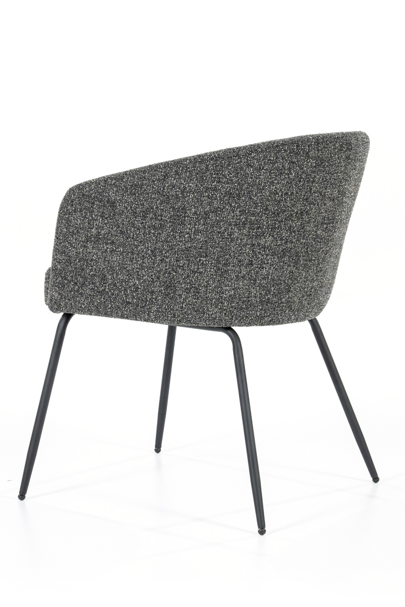 Silla con Respaldo Curvo Tapizada Gris | OROA Home Astrid | Oroa.es