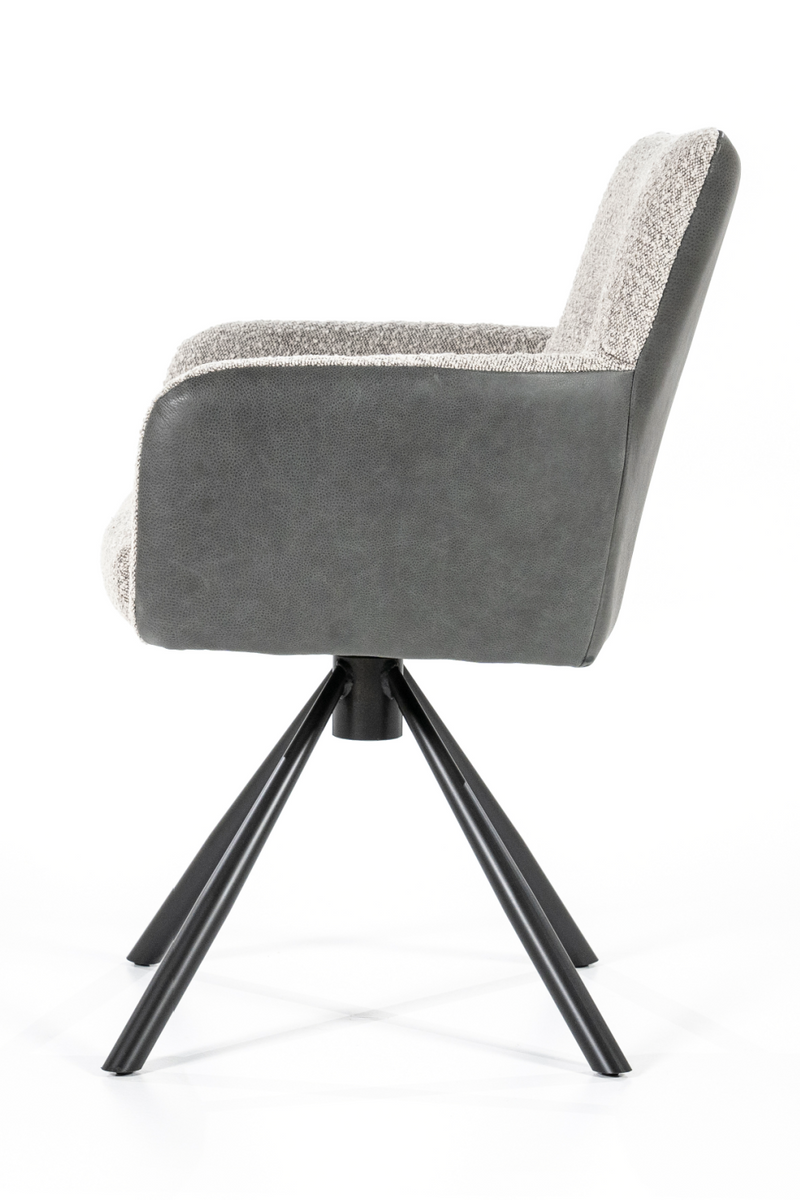 Silla de Comedor Beige Bouclé y Gris | OROA Home Sef | Oroa.es