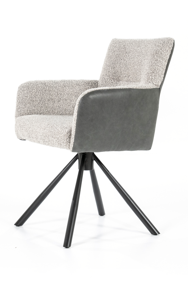 Silla de Comedor Beige Bouclé y Gris | OROA Home Sef | Oroa.es