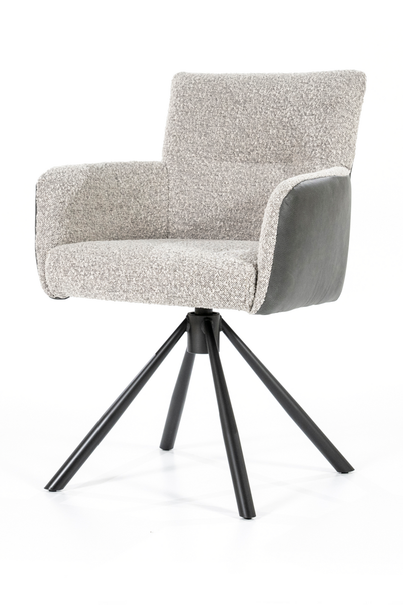 Silla de Comedor Beige Bouclé y Gris | OROA Home Sef | Oroa.es