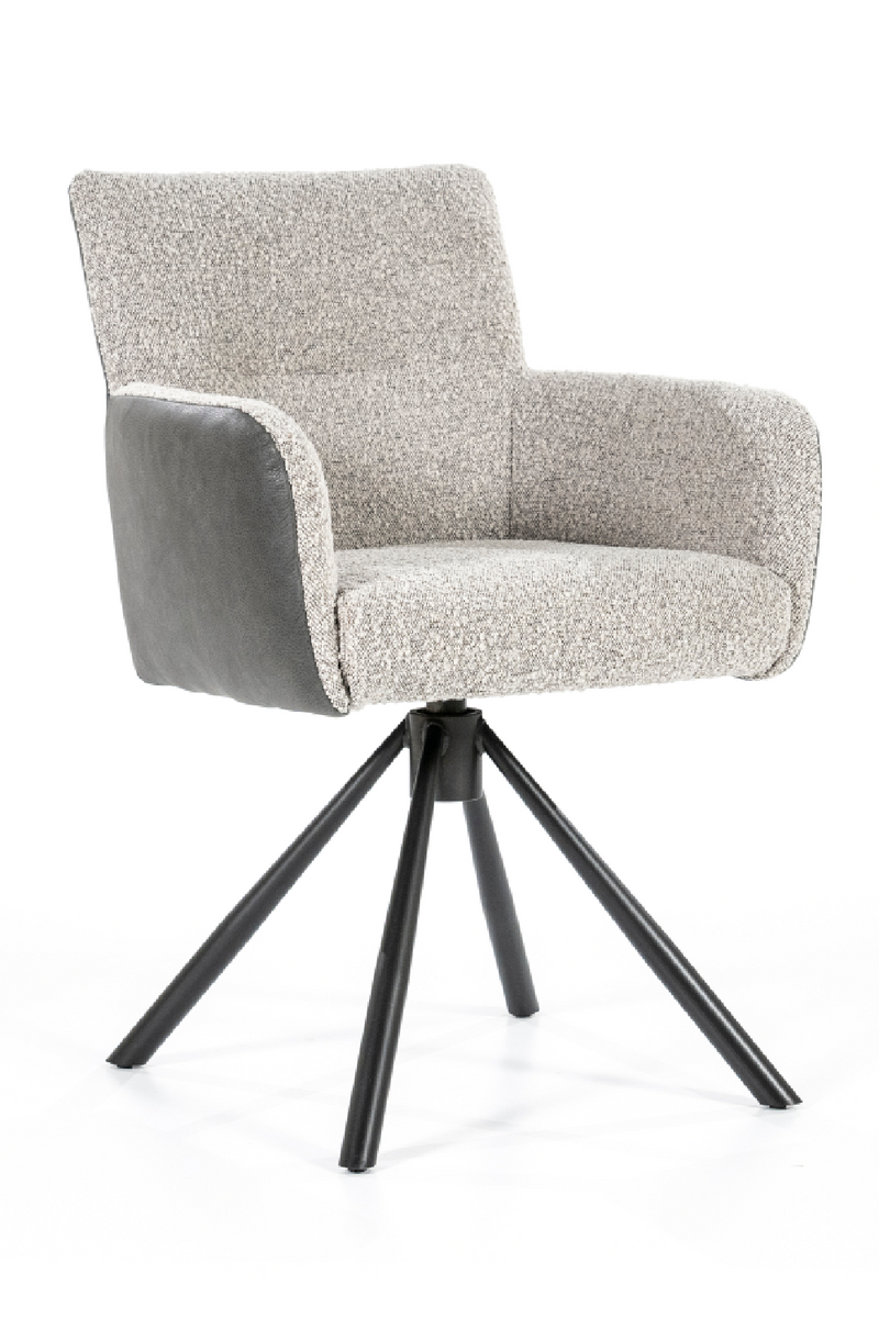 Silla de Comedor Beige Bouclé y Gris | OROA Home Sef | Oroa.es