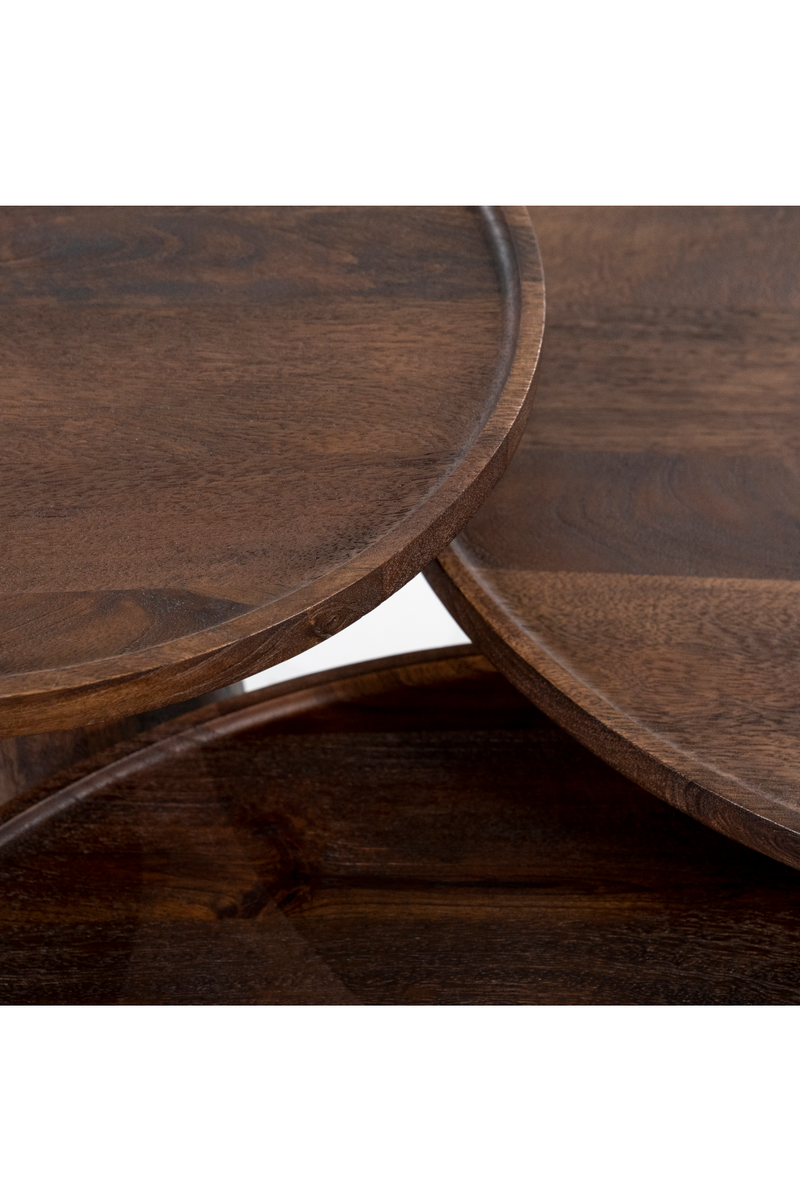 Mesa de Centro con Pedestal de Madera | OROA Home Ron | Oroa.es