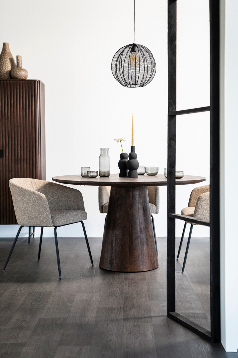 Mesa de Comedor con Pedestal de Madera | OROA Home Aron | Oroa.es