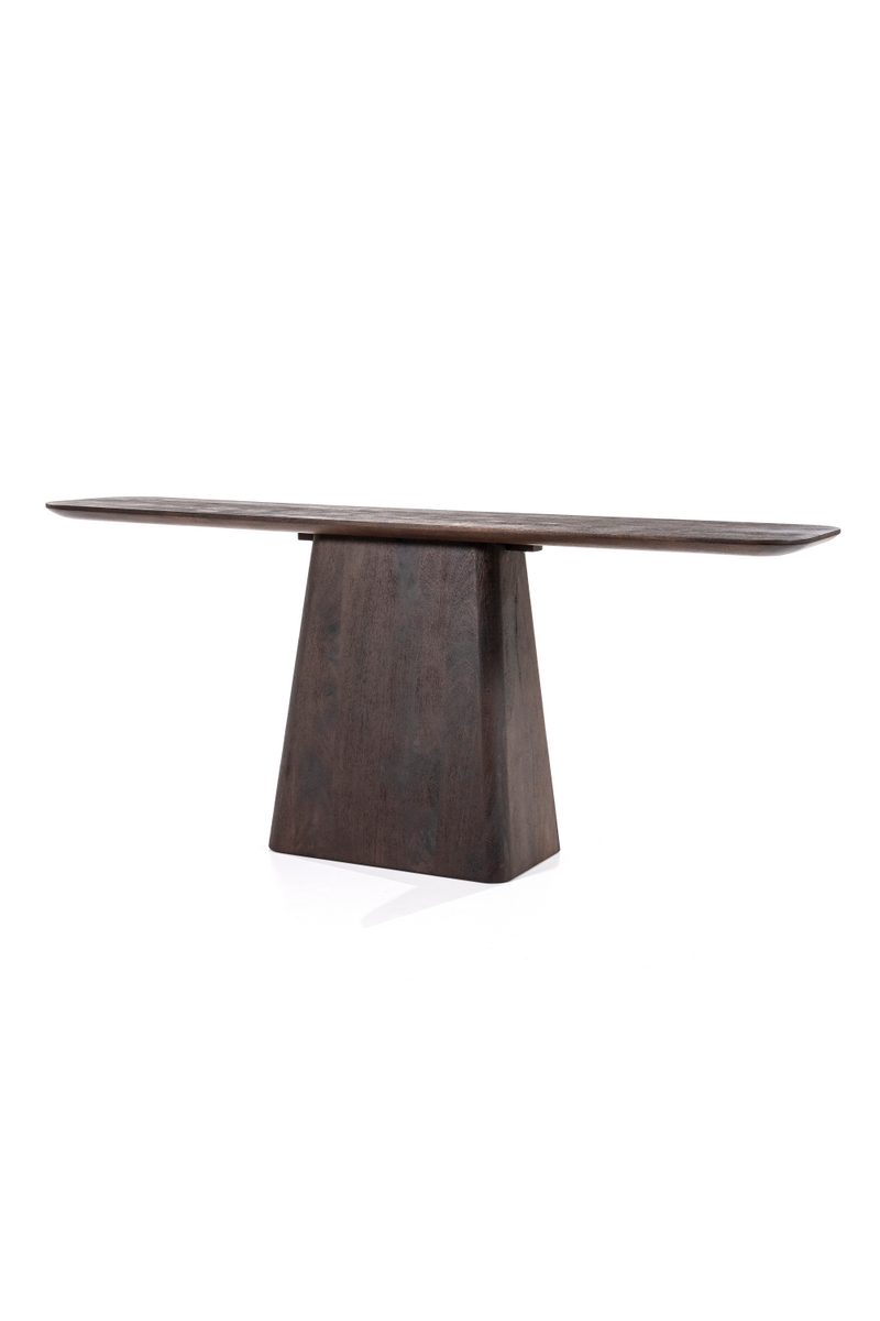 Mesa Consola con Pedestal de Madera | OROA Home Aron | Oroa.es