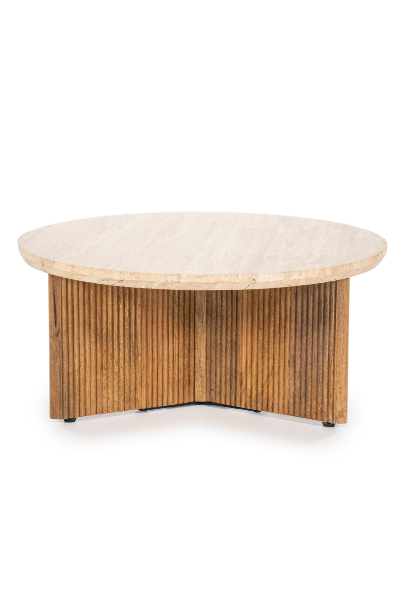 Mesa de Centro Redonda de Madera | OROA Home Sara | Oroa.es