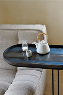 Bandeja Oblonga de Vidrio Pintado a Mano | Ethnicraft Organic | Oroa.es