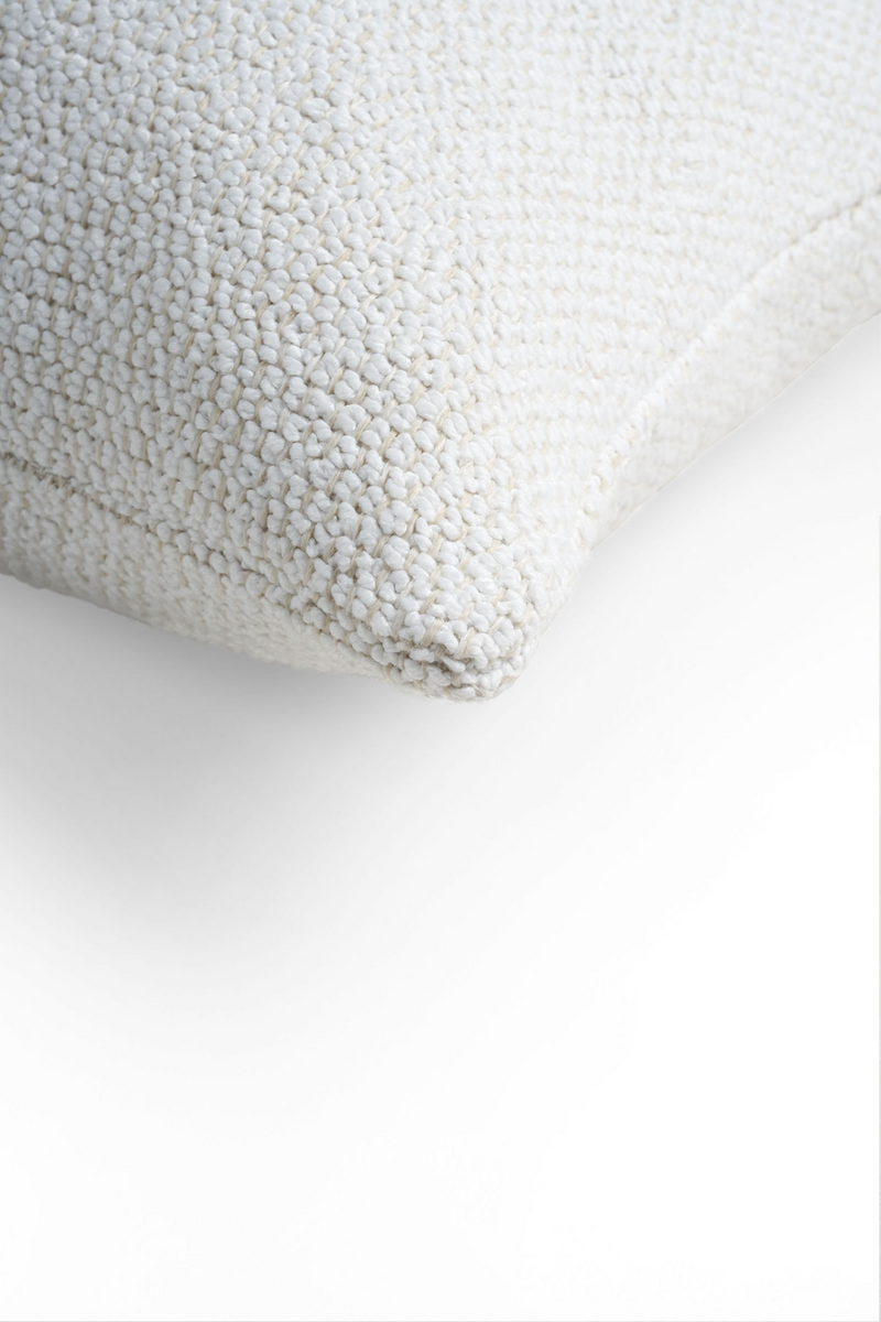 Cojín de Exterior Cuadrado Bouclé Light | Ethnicraft White Structure | Oroa.es